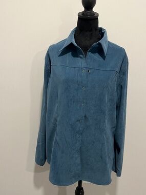 Apparenza Faux Suede Stretch Jacket/Shirt Size 18W